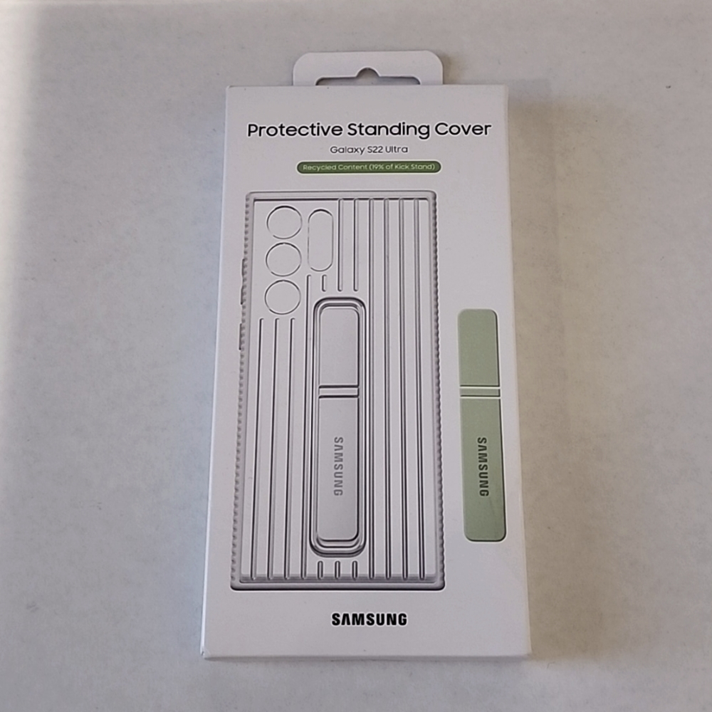 Samsung Galaxy S22 Ultra Protective Standing Cover - Clear White